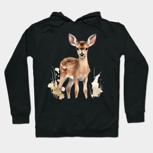 Watercolor Fawn 1 Hoodie